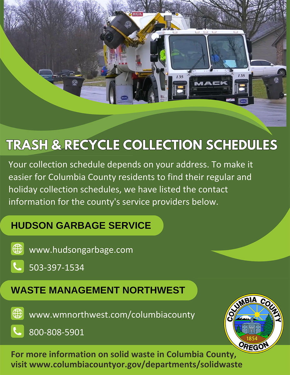 trash collection schedules